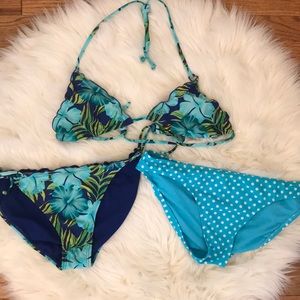 Old navy bikini. 2 bottoms 1 top